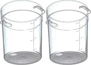Carlisle FoodService Products Storplus Round Food Storage Container with Stackable Design for Catering, Buffets, Restaurants, Polycarbonate (Pc), 4 Quart, Clear (Pack of 2)