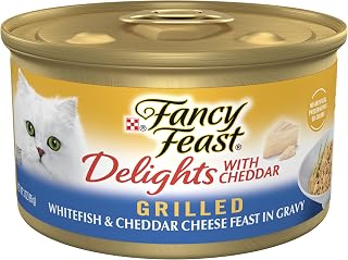 Fancy Feast Delights Grilled Whitefish and Cheddar In Gravy(24) 3 oz Cans