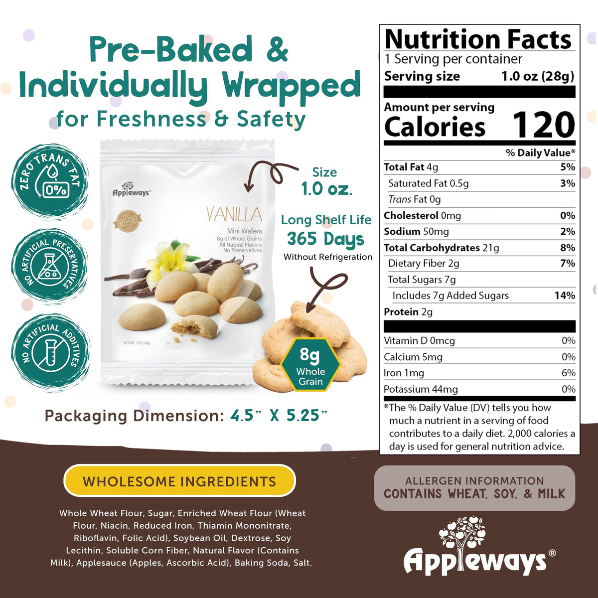 Appleways 1 Ounce (Pack of 20) / 20 Wafers