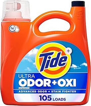 Tide Ultra Odor Defense Plus Oxi Liquid Laundry Detergent, 148 fl oz, 105 Loads, Advanced Odor and Stain Fighting Laundry Detergent Liquid