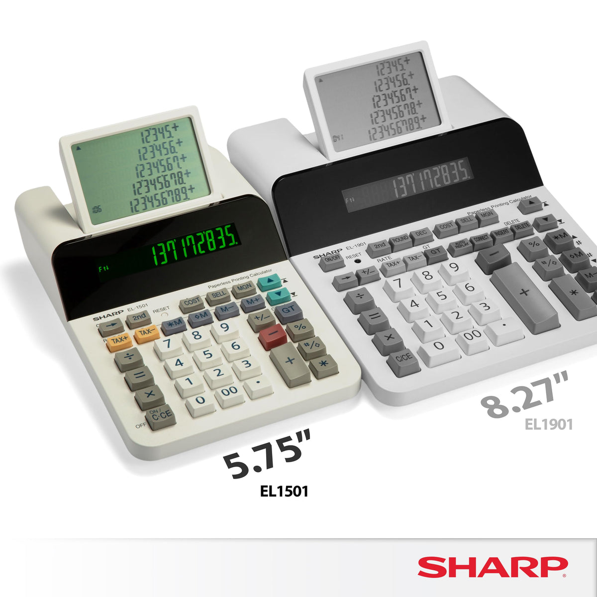 Sharp Compact / Calculator / White Printing