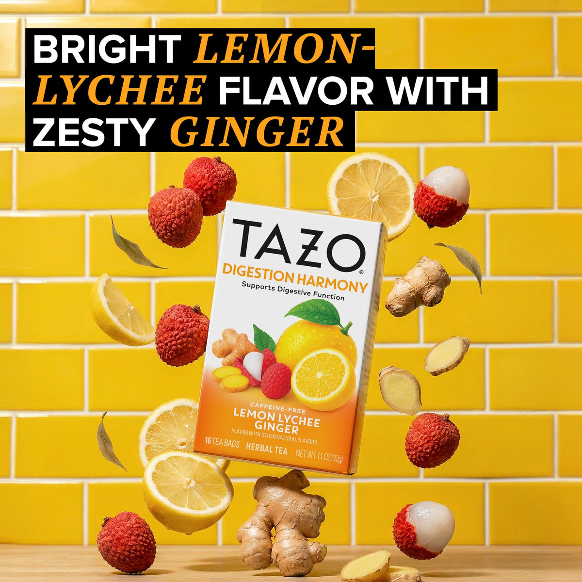Digestion Harmony Herbal Tea Bags by TAZO – 16 Count (Pack of 6)