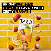 TAZO Lemon Lychee Ginger / 16 Count (Pack of 6) / 1 Herbal