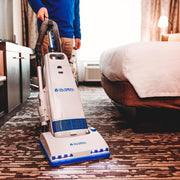 Commercial Upright Vacuum Cleaner with On-Board Tools by Global Industrial – 7.0 quarts, Plastic, Gray, Model GL-7700AM-UP