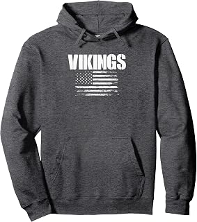 Curtis Vikings USA Flag Pride Pullover Hoodie