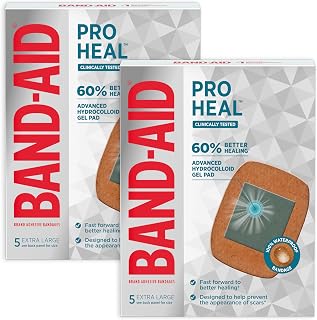 BAND-AID Brand Pro Heal Adhesive Bandages, Extra Large, Twin Pack, 5 Count