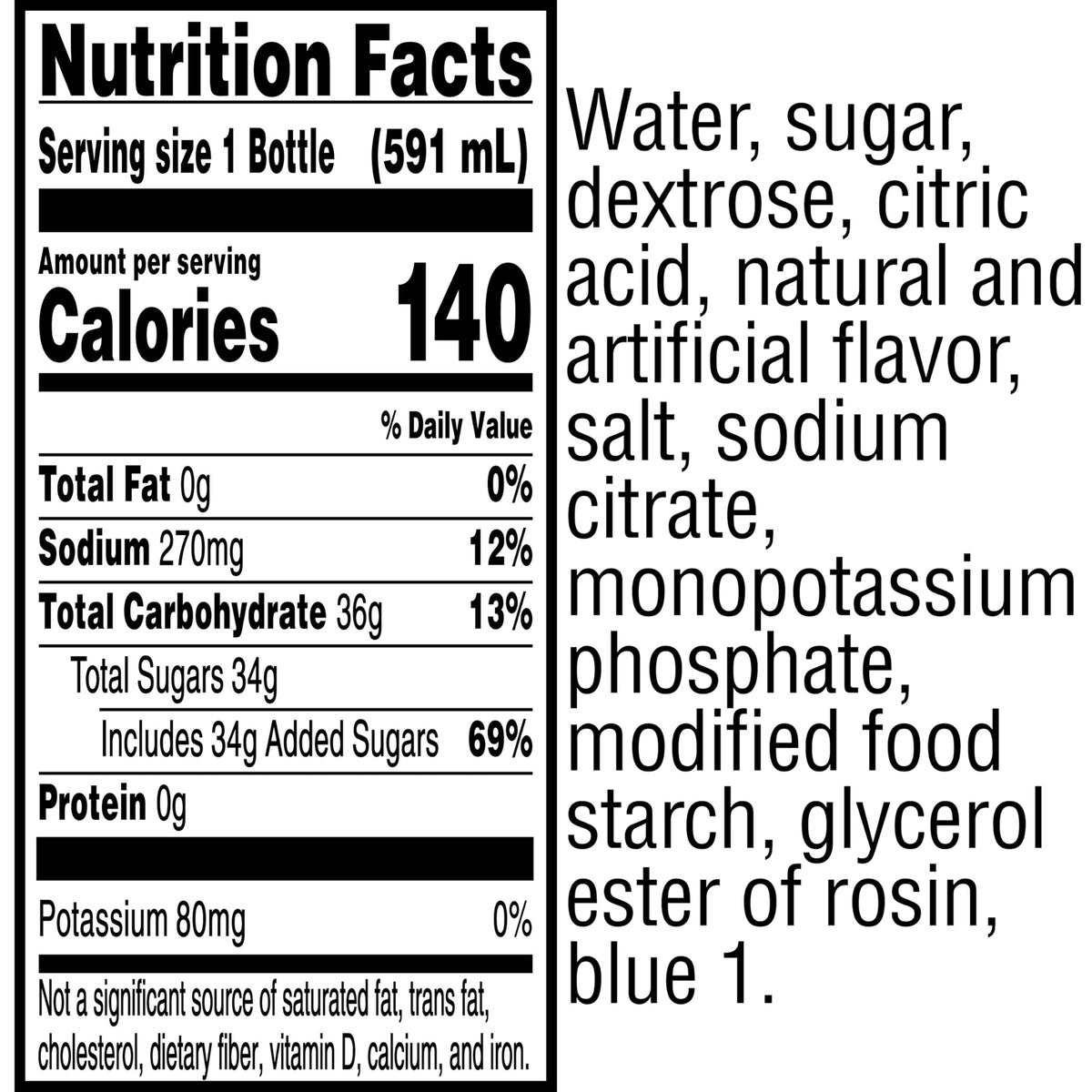 Gatorade Blue / Blue Cherry / 20 Fl Oz (Pack of 8) Sports Drinks