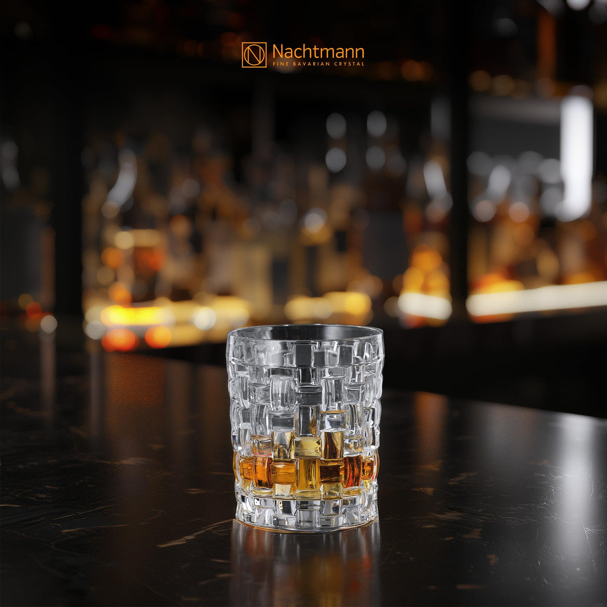 Dancing Stars Bossa Nova Collection Whiskey Tumblers | Set of 4 Clear Crystal Glass for Scotch by Nachtmann – Set of 4, 330 milliliters, Crystal Glass, Clear, Pack of 4