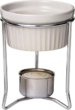 Browne 3 oz Chrome-Plated Butter Warmer w/Stoneware Pot