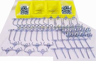 Triton Products DB2-83 Two Polypropylene Pegboards with 83-Piece Locking Peg Hook Set