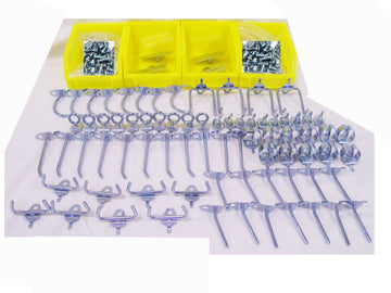 DB2-83 Two Polypropylene Pegboards with 83-Piece Locking Peg Hook Set by Triton Products – Polypropylene, Model DB-2-83