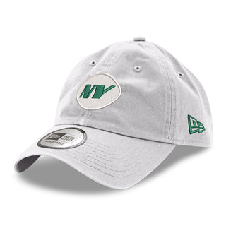 Men's White New York Jets Casual Classic Adjustable Hat by New Era – Cotton, New York Jets, White, Model Nfl Casual Classic Unstructured Adjustable