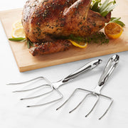 Kaycrown Meat Lifter Forks, Stainless Steel Poultry Carvers Set of 2, Silver