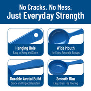 Carlisle FoodService Products 8 Ounces / Blue / Flat Cooking Spoons