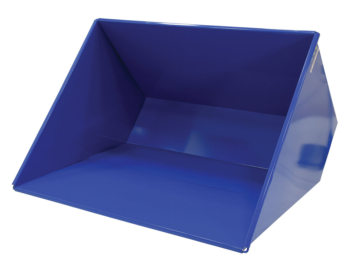 Steel Heavy Duty Self Dumping Hopper 3 Cubic Yard 6000 Lb. Capacity Blue by Vestil – 81.19"W x 51.63"H, Alloy Steel, Blue, Model D-300-HD