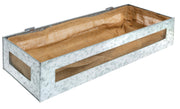 Galvanized Basket with Burlap by HUBERT – Commercial Grade