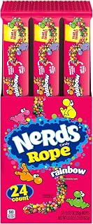 Nerds Rainbow Rope Candy 24 x 26g Packets, 624g/2.4 lb