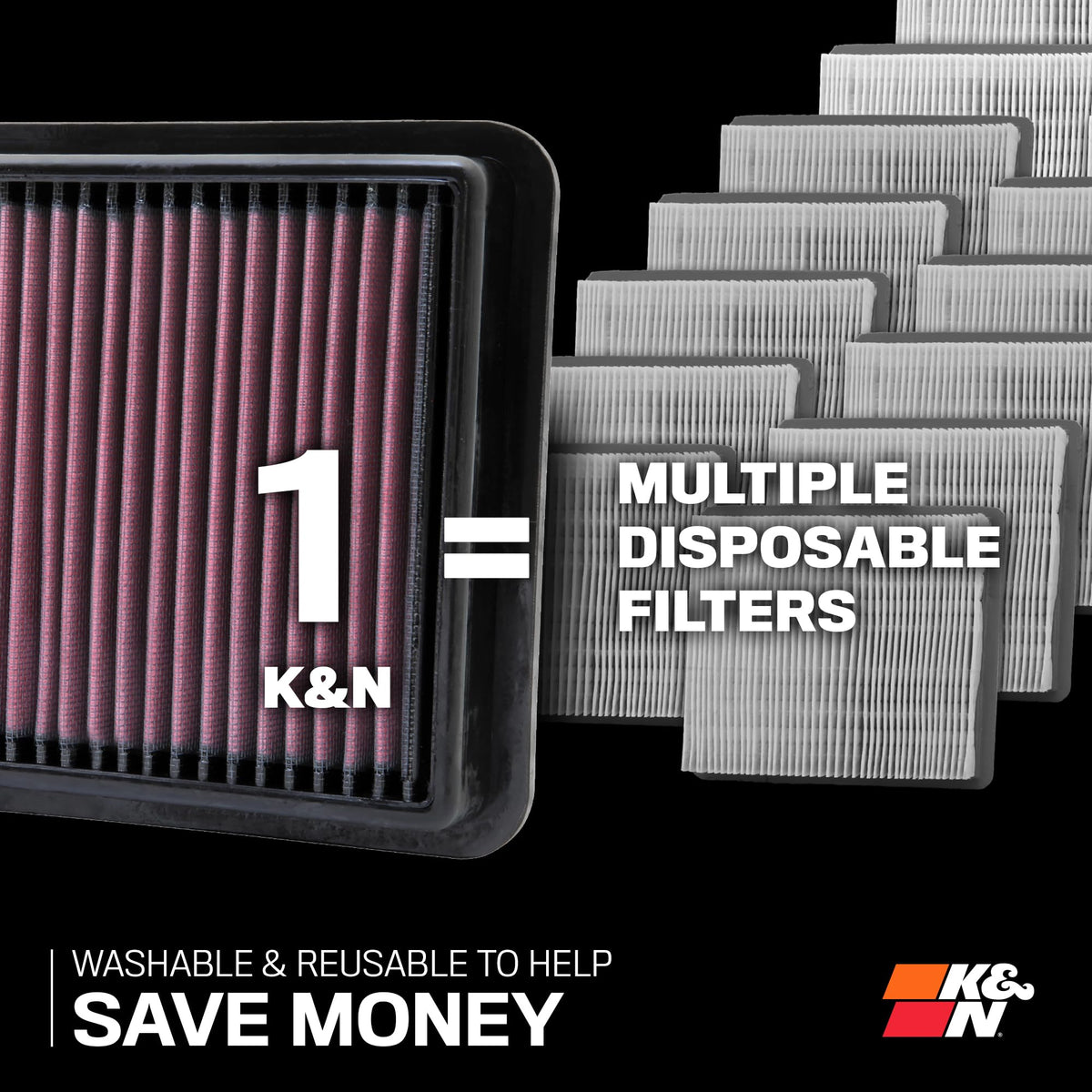 K&N (Pack of 1) / Standard / 1 Air Filters