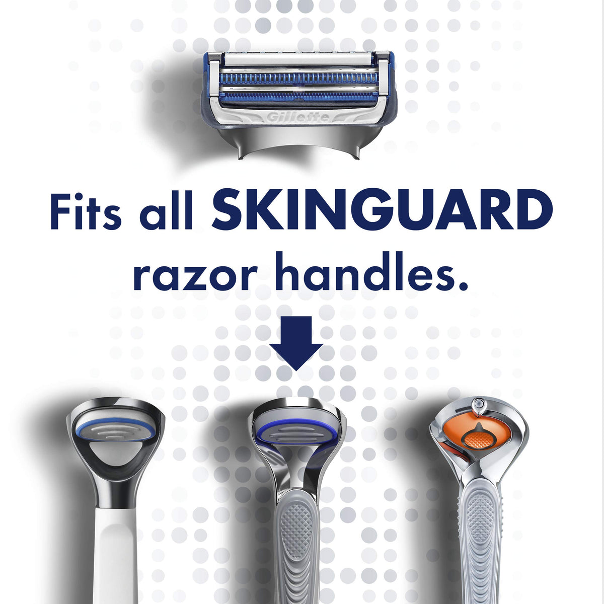 Gillette 4 Count (Pack of 2) / 4 Refills / WHITE Cartridges