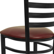 Flash Furniture Burgundy Vinyl Seat/Black Metal Frame / Set of 1 / Traditional Barstools
