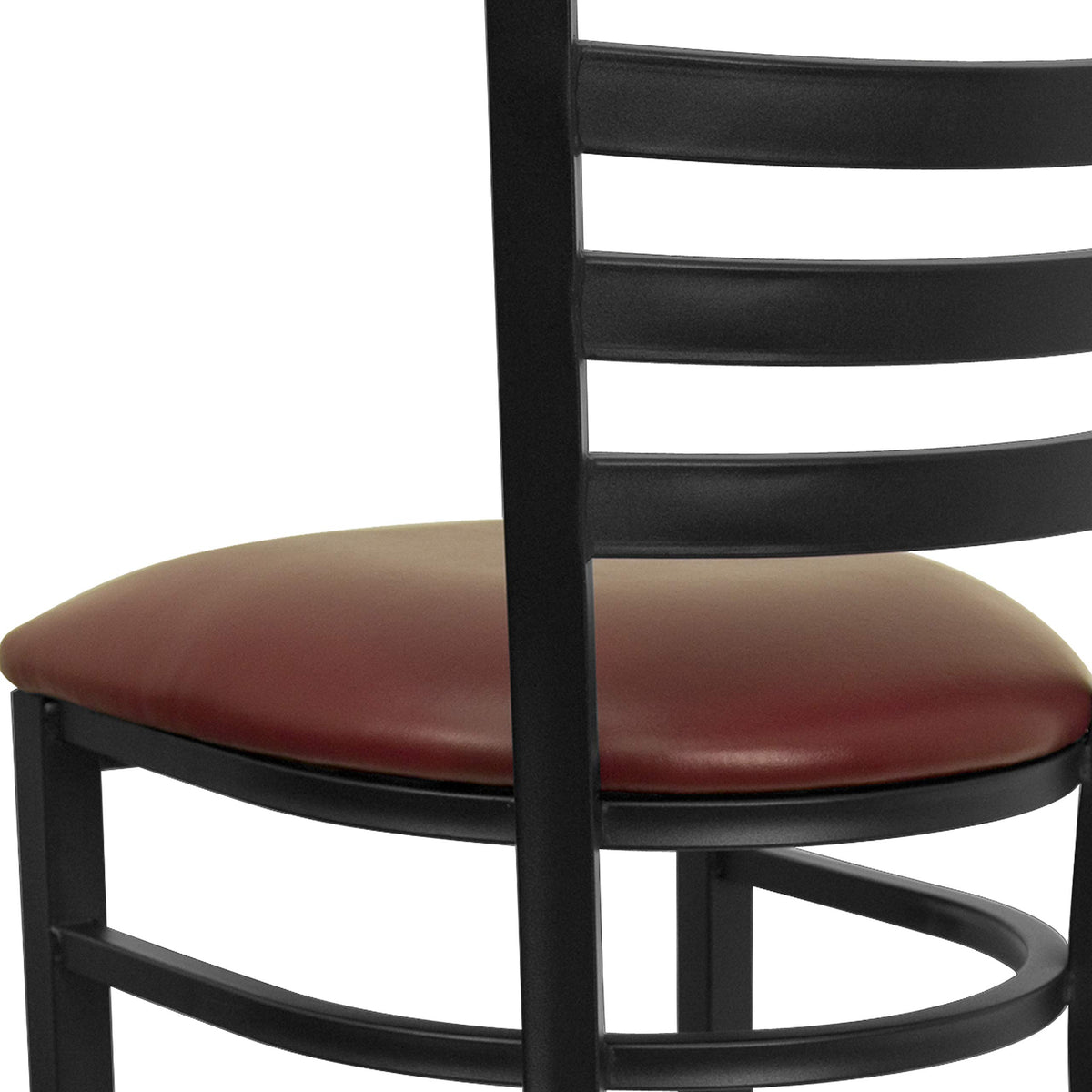 Flash Furniture Burgundy Vinyl Seat/Black Metal Frame / Set of 1 / Traditional Barstools