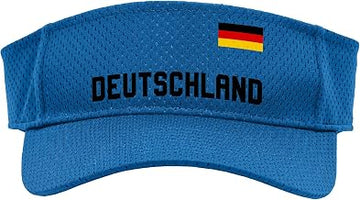 Federal Republic of Germany - Deutschland with National Flag Sport Sun Visor