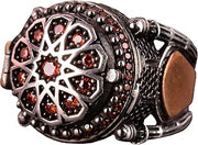 KAMBO Men's 925 Sterling Silver King's Ring, Secret Box Design