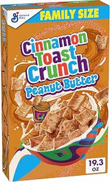 Cinnamon Toast Crunch Peanut Butter Breakfast Cereal, Family Size, 19.3 oz | Cinnadust & Peanut Butter Swirl, 16g Whole Grain, Good Source of Calcium, 12 Vitamins & Minerals