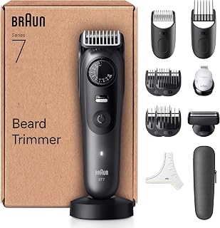 Braun BT7545 Series 7 Wireless Beard Trimmer for Men, Grey
