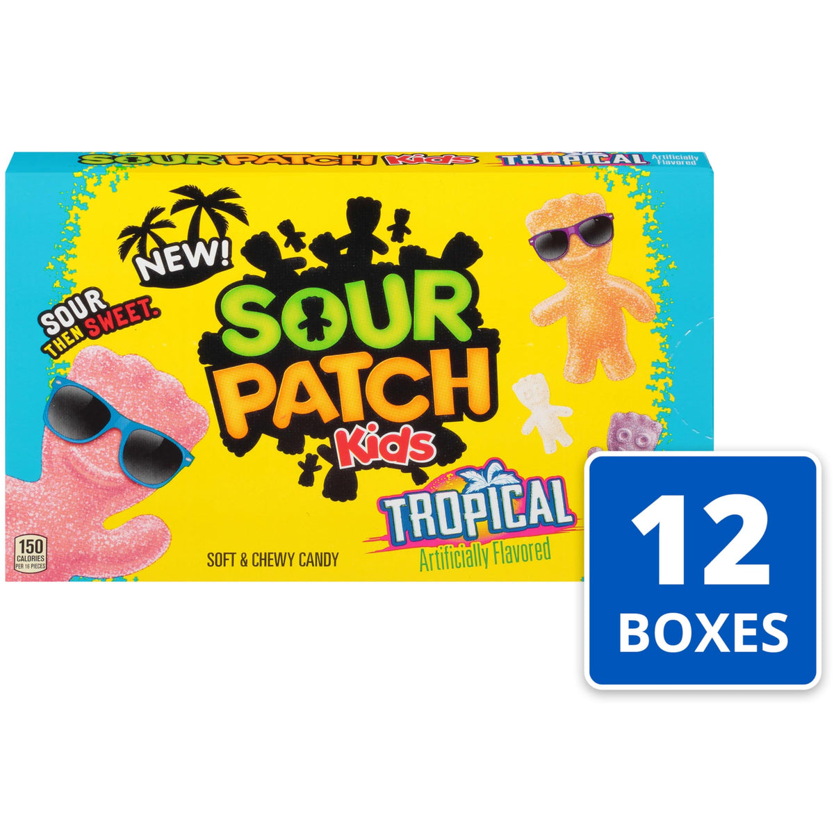 Sour Patch Kids Tropical / 3.5 Oz (Pack of 12) / Assorted Sour Candy