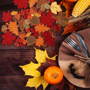 Tudomro Embroidered Fall Placemats, 11 x 17 Inch, Set of 6