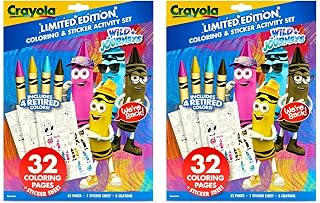 Crayola Retired Colors Coloring & Activity Set, Retired Crayons & Stickers, 32 Pgs, Gift for Kids Ages 3+ (Pack of 2)