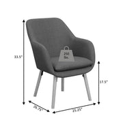 Convenience Concepts Denim Blue Linen / Chair / 25.25"L x 26.75"W x 33.5"H Chairs