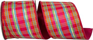 Reliant Ribbon Festive Stripes Wired Edge Ribbon, Multi