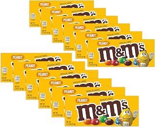M&M's Peanut Chocolate Candy - Movie Theater Box 3.1 Ounce (Pack of 12)
