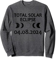 Vintage Total Solar Eclipse 04.08.2024 Spring USA Totality Sweatshirt