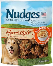 Nudges Blue Buffalo Nudges Homestyle Natural Dog Treats, Chicken, 16oz Bag