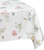 Lenox Butterfly Meadow Damask Tablecloth, Multicolor - 60" W x 84" L