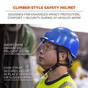 Ergodyne Blue / One Size Fits Most / Safety Helmet - Type 2, Class C Hard Hats