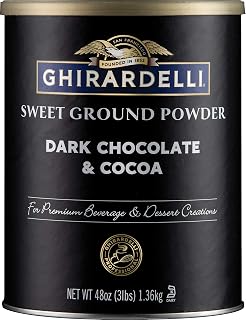 Ghirardelli Dark Chocolate & Cocoa Sweet Ground Powder, 3 lb Can