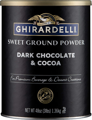 Dark Chocolate & Cocoa Sweet Ground Powder by Ghirardelli – 3 Pound (48 Ounce), Model CG-40975
