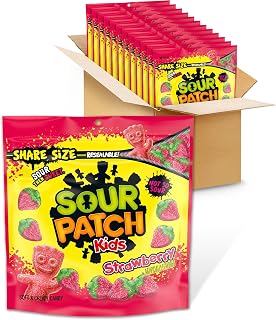 Sour Patch Kids Strawberry Soft & Chewy Candy, Share Size, Bulk Candy, 12 - 12 oz Bags
