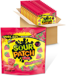 Strawberry Soft & Chewy Candy by Sour Patch Kids – 12 Ounce (Pack of 12), Red, Pack of 12