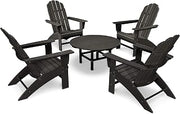 Polywood Vineyard 5-Piece Oversized Adirondack Chair Conversation Set