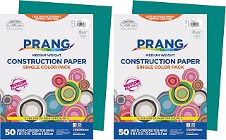 Prang (Formerly SunWorks) Construction Paper, Turquoise, 9" x 12", 50 Sheets (Pack of 2)