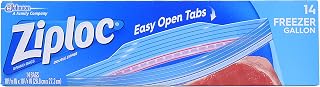 Ziploc Freezer Bags, Easy Open Tabs, Gallon, 14 Count