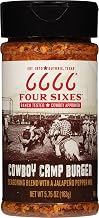 6666 Four Sixes Cowboy Camp Burger Seasoning, 5.75 Ounce (Pack of 6)