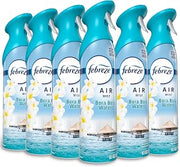 Febreze New & Improved Air Mist Bora Bora Waters, Air Freshener, Home and Kitchen Essentials, Odor Fighting Room Spray (Pack of 6)