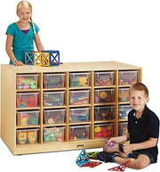 Jonti-Craft 4424JC Double-Sided Island with 40 Cubbie-Tray and Without Bins