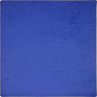 Joy Carpets Endurance 6' x 6' Square Solid Colored Area Rug in Royal Blue